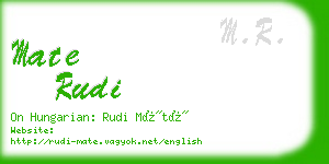 mate rudi business card